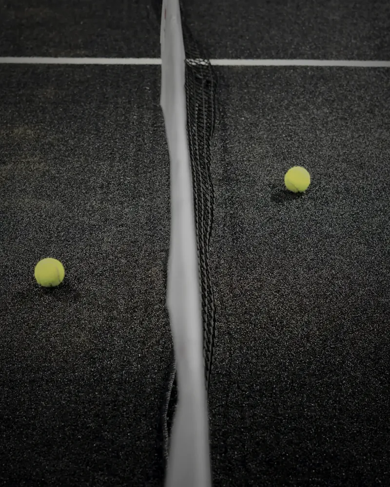 Black turf with balls